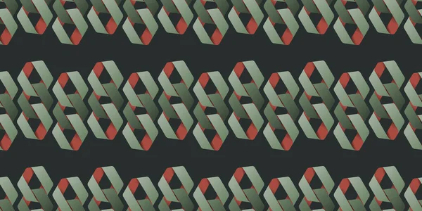 Abstract Background Repeating Retro Style Geometric Frames Made Ribbon Folded — Wektor stockowy