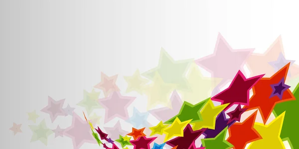 Colorful Retro Style Stars Pattern Background Copyspace Wallpaper Wrapper Placard — Stok Vektör