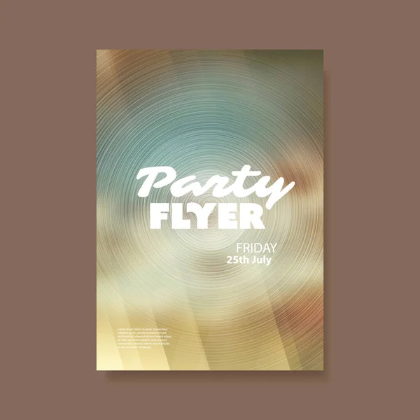 Colorful Party Flyer Cover Design Blurred Silver Cloudy Sky Texture — Stok Vektör