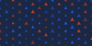 Çeşitli Boyutların ve Kırmızı ve Kırmızı Tonların Karanlık Üçgenleri - Geometrik Mozaik Desen, Soyut Arkaplan, Vektör Şablonu