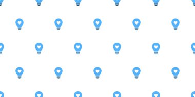 Birçok Basit Minimalist Kalpli Mavi Parlayan Ampuller, Şablon Arkaplan Tasarımı, Broşürler, Kapaklar, Sunumlar, Web ve Teknoloji için Geniş Boyutlu Düzenlenebilir Vektör Konsepti