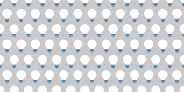 Birçok Basit Minimalist Beyaz Parlayan Ampuller - Gri Desen Arkaplan Tasarımı, Broşürler, Kapaklar, Sunumlar, Web ve Teknoloji için Geniş Ölçekli Düzenlenebilir Vektör Konsepti