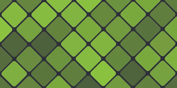 Tiles Squares Colored Various Shades Green Geometric Mosaic Pattern Abstract — ストックベクタ