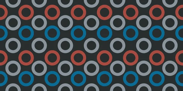 Abstrait Sombre Rangées Colorées Anneaux Modèle Texture Géométrique Mosaïque Sur — Image vectorielle