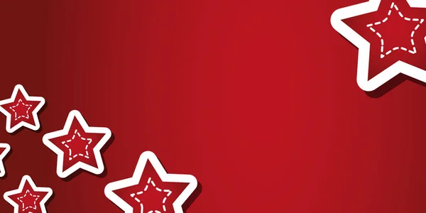 Christmas Background Banner Design Flowing Paper Cut Stars Pattern Copyspace — Wektor stockowy