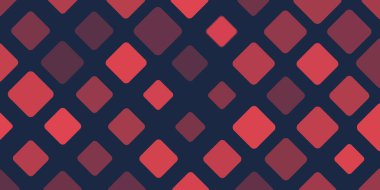 Çeşitli Boyutların Karanlık Kareleri ve Kırmızı Tonları - Geometrik Mozaik Desen, Soyut Vektör Arkaplan Şablonu