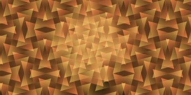 Kahverengi ve Bronz Retro Biçim Arkaplan, Kapak veya Sunum Şablonu, Web için Yaratıcı Tasarım - Şeffaf Üstüste binen 3D Üçgen Şekiller Deseni - Serbest Düzenlenebilir Vektör Biçiminde Görüntü