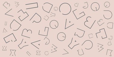 Çeşitli Mavi Rastgele Yerleştirilmiş, Boyutlandırılmış ve Yönlendirilmiş Sanat Dekoru Kalın Harfler Deseni - Mürekkep Geniş Ölçekli Arkaplan, Web İçin Tasarım Elemanı veya Düzenlenebilir Vektör Biçiminde Kitap Kapakları