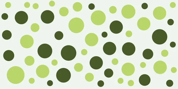 Abstract Green Spotted Pattern Random Placed Spots Various Sizes Texture — Stock Vector