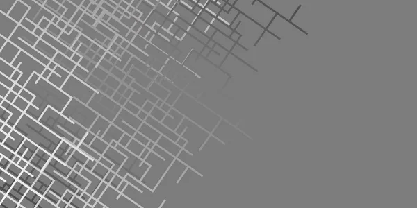 Black White Crossing Lines Futuristic Grid Mesh Geometric Striped Pattern — Stok Vektör