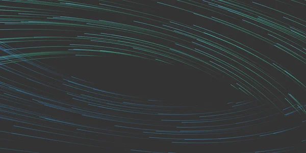Blue Black Moving Flowing Stream Particles Curving Wavy Lines Digital — стоковый вектор