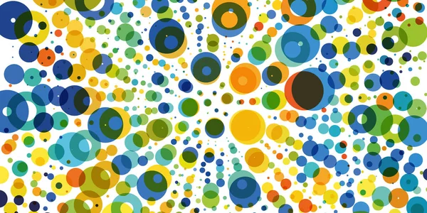 Modèle Rétro Coloré Abstrait Avec Effet Spots Placés Aléatoirement Cercles — Image vectorielle