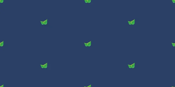 Scarce Pattern Leaves Colored Green Seamless Texture Dark Vector Background — стоковий вектор