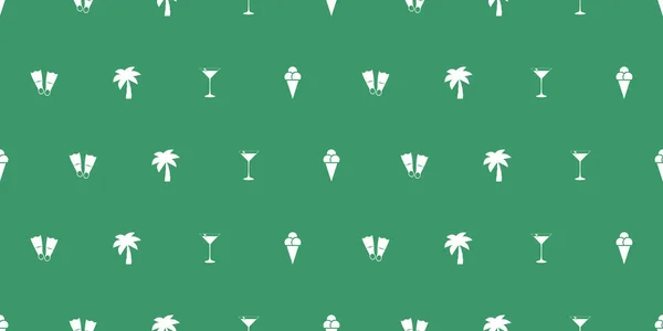 Σκούρο Πράσινο Και Λευκό Ρετρό Στυλ Καλοκαιρινές Διακοπές Recreation Concept — Διανυσματικό Αρχείο
