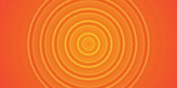 Yellow Orange Spotted Centered Concentric Circles Abstract Background Texture Editable — ストックベクタ