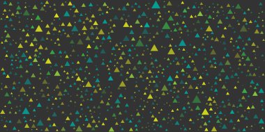 Soyut Renkli Benekli Desen - Rastgele Yerleştirilmiş Noktalar, Çeşitli Boyutların Üçgenleri, Kopyalama Alanı Dokuları, Üretici Sanat, Karanlık Arkaplanda Vektör Tasarımı