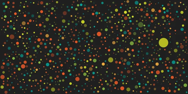 Abstract Colorful Spotted Pattern Random Placed Spots Circles Various Sizes — Image vectorielle