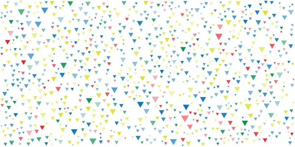 Abstract Colorful Spotted Pattern Random Placed Spots Triangles Various Sizes — Stock vektor