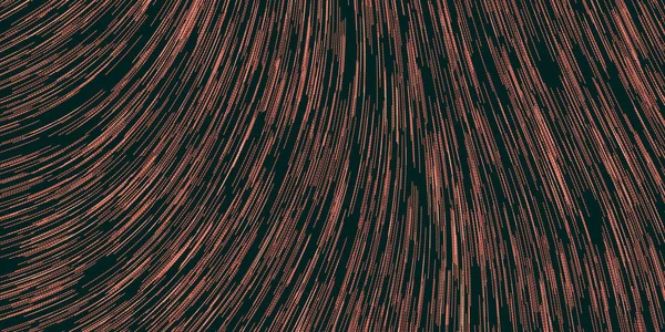 Темно Черный Коричнево Волнистый Изогнутый Денс Поток Пунктирных Подкладок Полоски — стоковый вектор