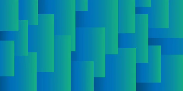 Simple Overlapping Rectangular Tiled Frames Various Sizes Colored Blue Green — Image vectorielle