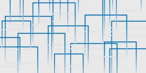 Simple Overlapping Rectangular Frames Various Sizes Colored Blue Grey Geometric — ストックベクタ