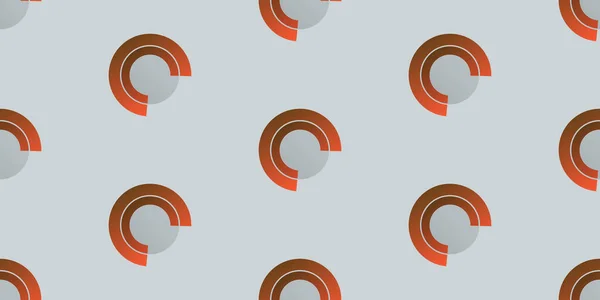 Abstract Geometric Background Design Orange Dark Brown Seamless Thick Half — ストックベクタ