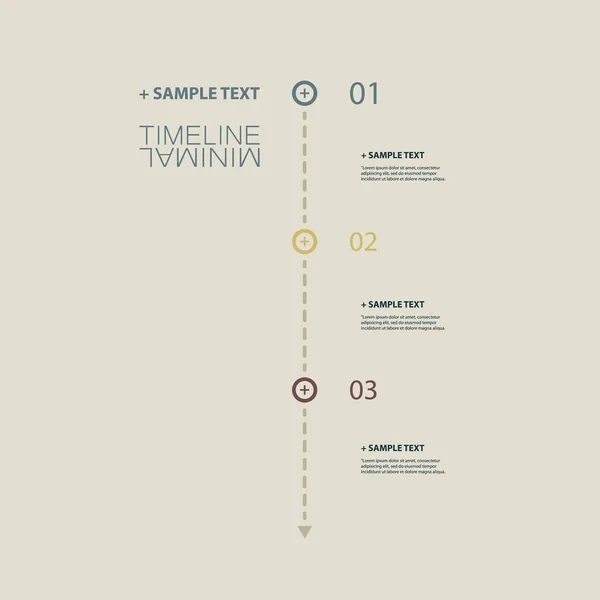 Minimalist Info Timeline Design Infographic Elements Linear Style Creative Design — Image vectorielle