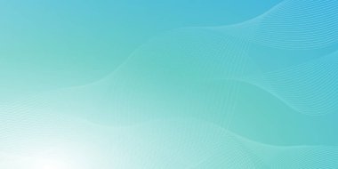 Blue and White Curving, Wavy Lines - Digitally Generated Futuristic Abstract 3D Geometric Gradient Background Design, Generative Art, Template in Editable Vector Format