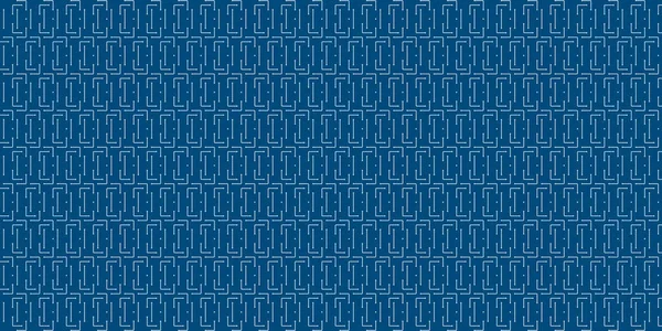 Blue White Connected Dots Lines Pattern Futuristic Minimalist Seamless Grid — Stock vektor