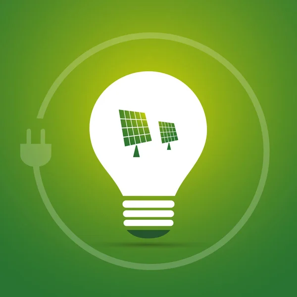 Green Sustainable Resources Renewable Reusable Green Energy Concept Bright Glowing —  Vetores de Stock