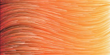 Orange and White Moving, Flowing Stream of Partiticles in Curving, Wavy Lines - Dijital Oluşturulmuş 3B Soyut Çizgili Arkaplan Tasarımı, Düzenlenebilir Vektör Biçiminde Üretici Sanat