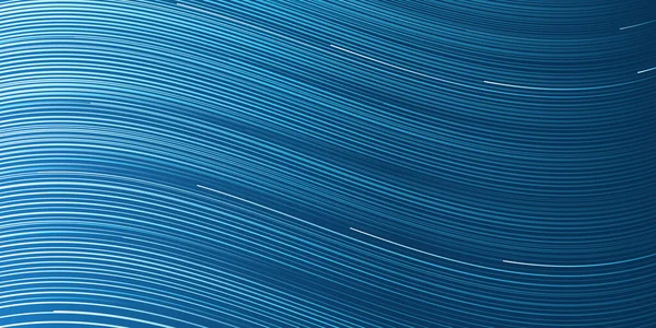 Dark Blue White Moving Flowing Stream Particles Curving Wavy Lines — Stock vektor