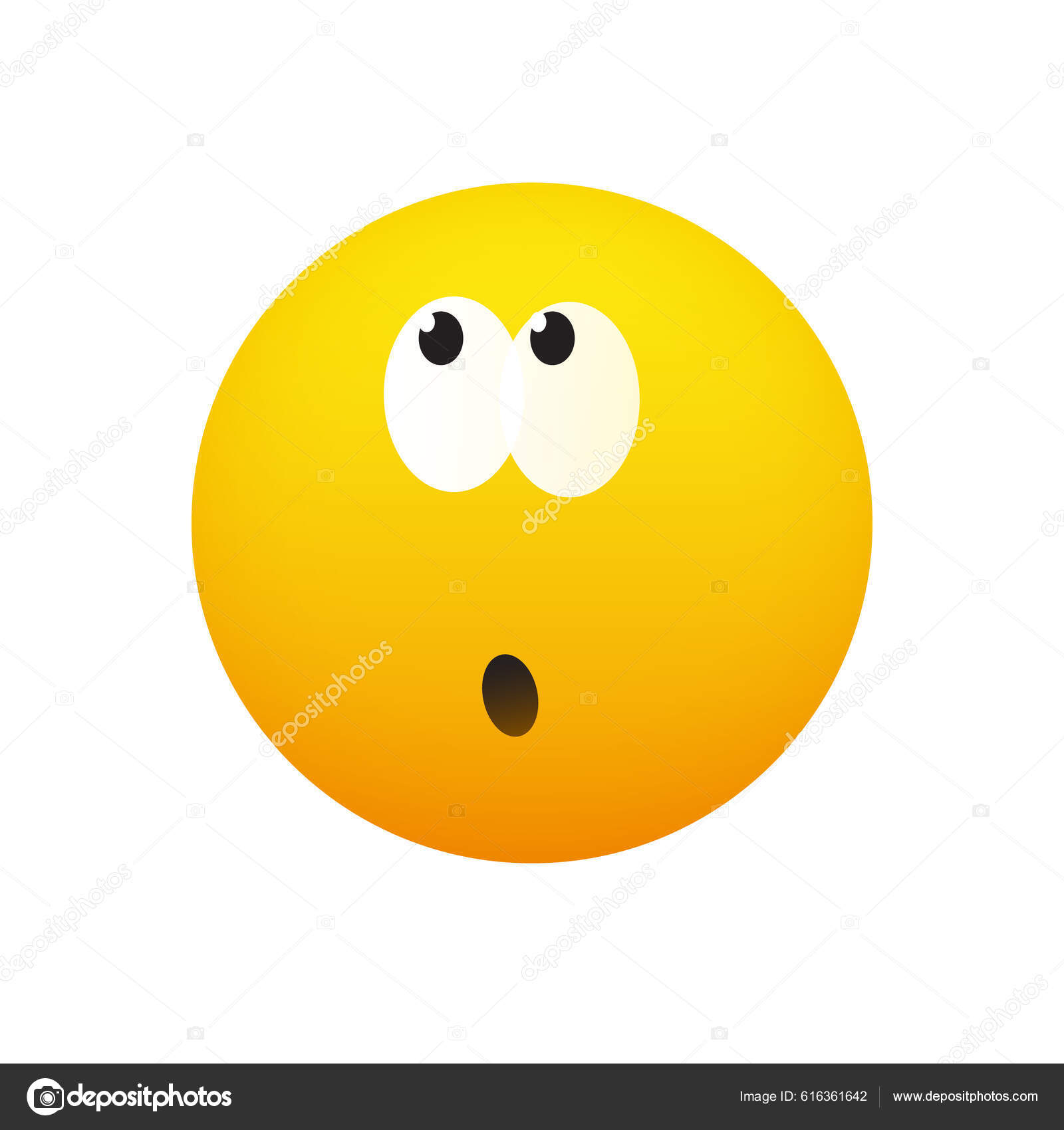 Emoji Com Cabelo Engraçado Emoticon Simples Fundo Amarelo Vector