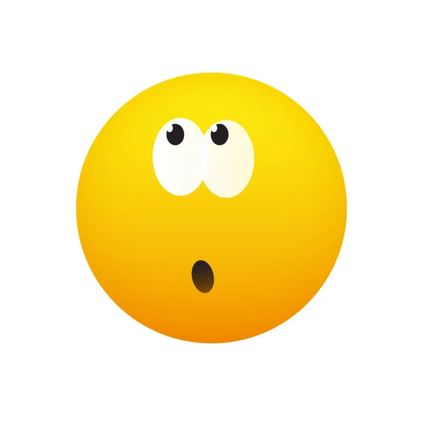 Title Wondering Pondering Face Emoji Nyitott Szemmel Looking Simple Emoticon — Stock Vector