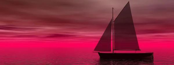 Boot und Himmel — Stockfoto