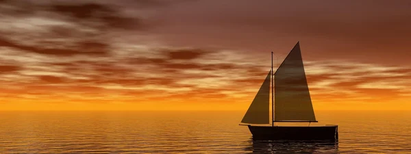Tekne ve gökyüzü — Stok fotoğraf