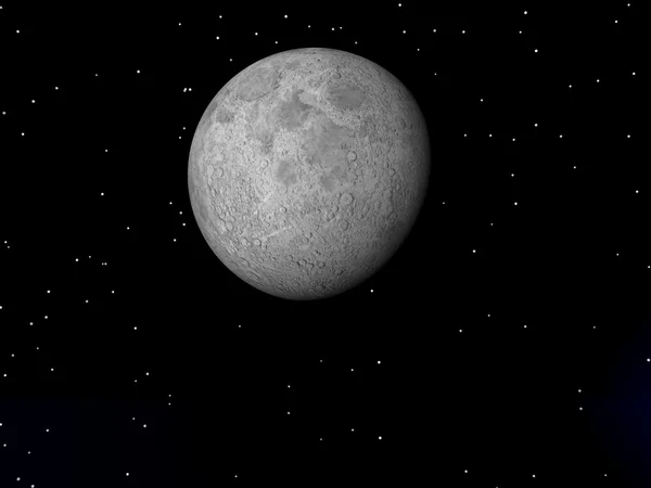 Lua e céu preto — Fotografia de Stock