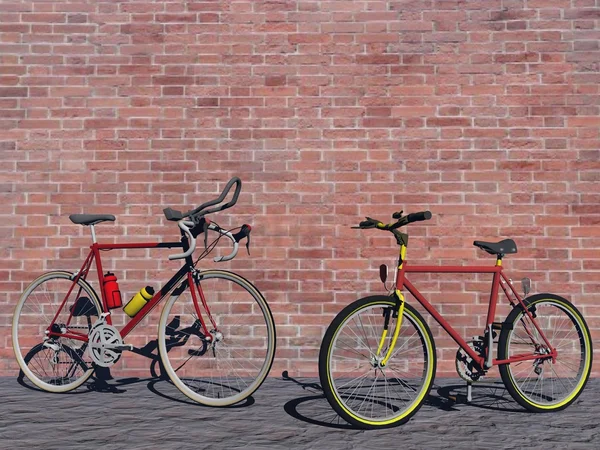 Bicicletas vermelho — Fotografia de Stock