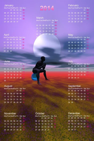 Calendario 2014 — Foto Stock