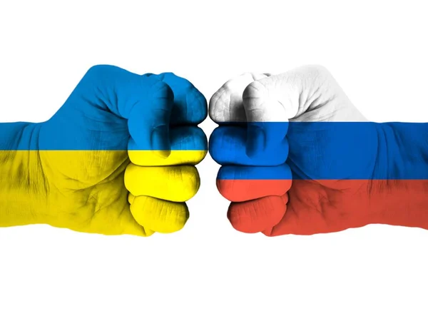 ロシアとウクライナの戦争 3Dレンダリング — ストック写真