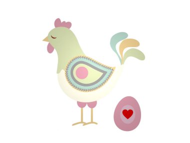 Beyaz arkaplanda mutlu Paskalyalar - 3D görüntüleme