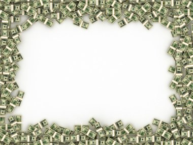 bir dolarlık banknot çerçeve. Parayı arka plan
