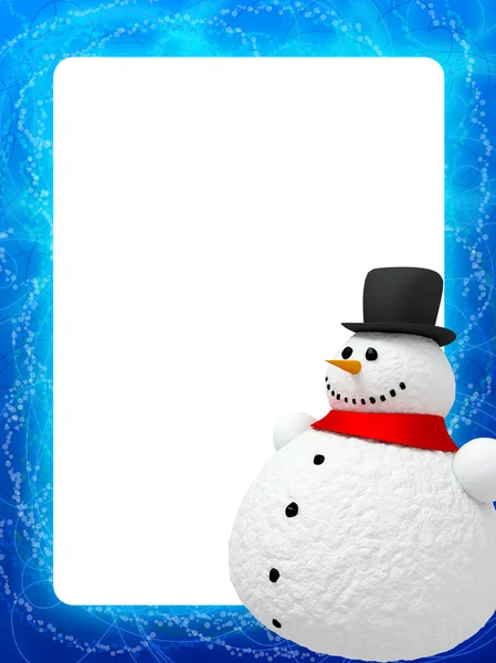 Snögubbe banner — Stockfoto