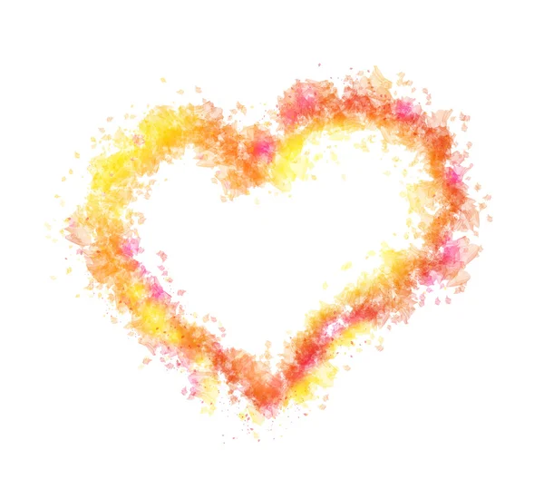 Symbol St. Valentin den - různobarevné srdce isolative na bílém pozadí — Stock fotografie