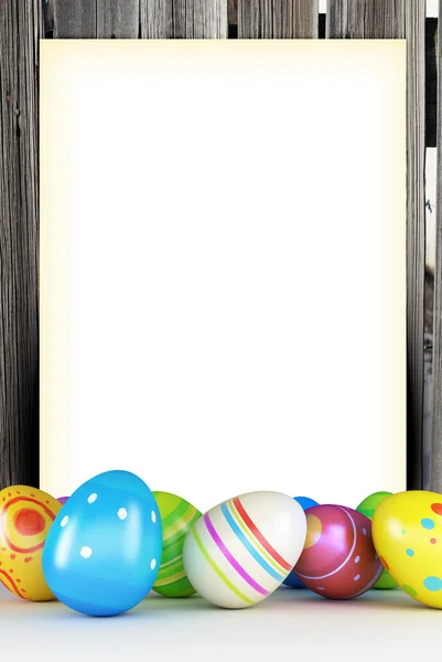 Frame of Easter eggs — Stock Photo, Image