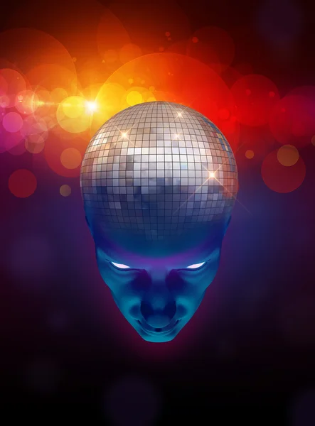 Discoball head — Stock Photo, Image