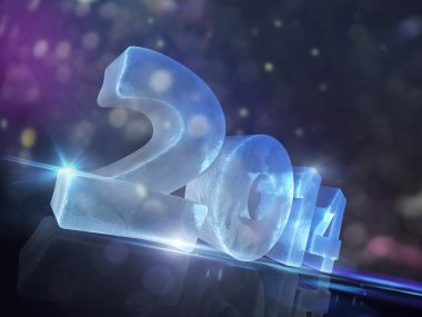 mutlu yeni yıl 2014 kutlama arka plan.