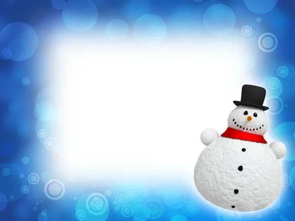 Quadro de boneco de neve — Fotografia de Stock