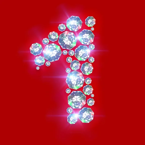 Diamond alphabet number — Stock Photo, Image