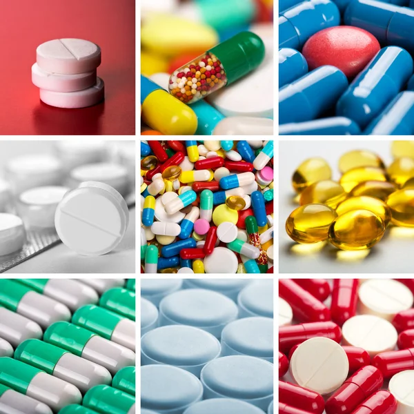 Collage of pills — Stock Photo, Image